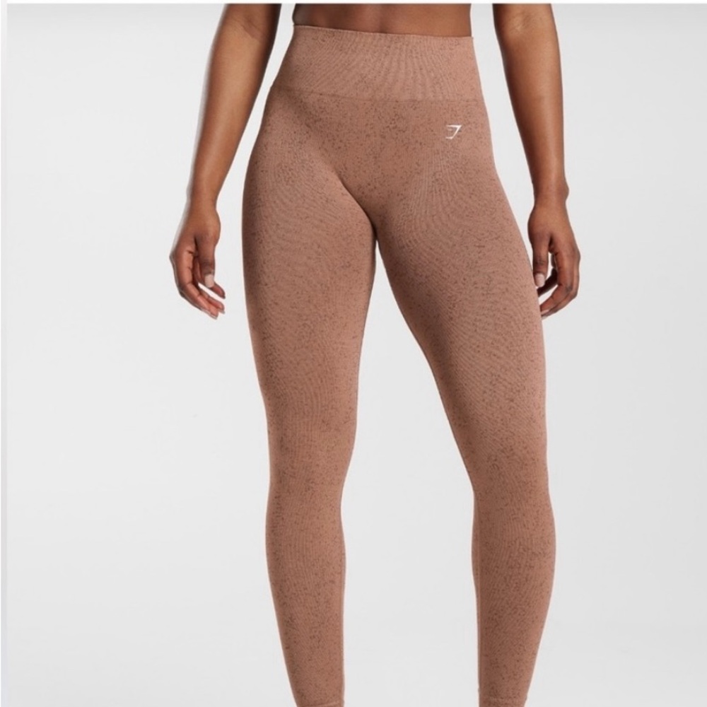 Gymshary Seamless High-Waisted Leggings - Brown.. Used like new!!